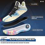 ASHION Men's Breathable Basketball Sneakers - Blue/Yellow