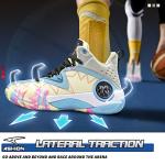 ASHION Men's Breathable Basketball Sneakers - Blue/Yellow