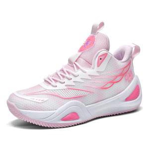 Bacury Breathable Non-Slip Basketball Sneakers, Pink Size 7.5