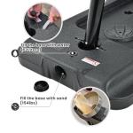 AWII 44-Inch Adjustable Basketball Hoop with Wheels