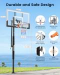 10FT Adjustable In-Ground Basketball Hoop System