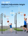 10FT Adjustable In-Ground Basketball Hoop System