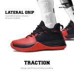 ASHION Men's High-Top Basketball Sneakers - Black & White