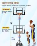 TONBUX Adjustable Kids Basketball Hoop for Outdoors