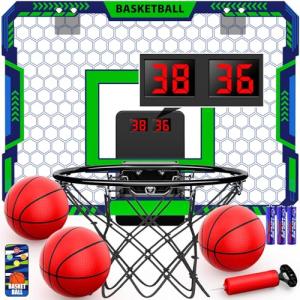Mini Basketball Hoop with Remote for Indoor Fun