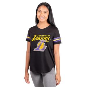 Women's Los Angeles Lakers Black Soft Mesh T-Shirt