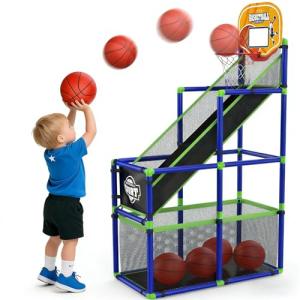 EagleStone Adjustable Indoor Basketball Hoop for Kids