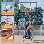 PIZZELLO 52 Inch Adjustable Portable Basketball Hoop