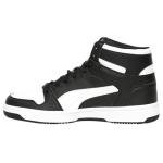 PUMA Men's Black-White Rebound Layup Mid Sneakers