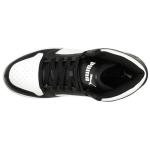 PUMA Men's Black-White Rebound Layup Mid Sneakers