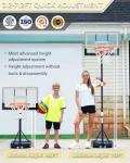 WIN.MAX Adjustable Kids Basketball Hoop 29" Backboard