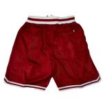 Men's Retro Basketball Shorts with Pockets - Red