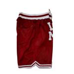 Men's Retro Basketball Shorts with Pockets - Red