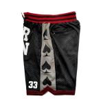 Men's Retro Basketball Shorts with Pockets - Black