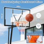 DUMOS 10FT Portable Basketball Hoop with Adjustable Height