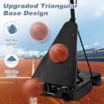 DUMOS 10FT Portable Basketball Hoop with Adjustable Height