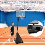 DUMOS 10FT Portable Basketball Hoop with Adjustable Height