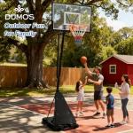 DUMOS 10FT Portable Basketball Hoop with Adjustable Height