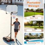 Adjustable Portable Basketball Hoop for Outdoors