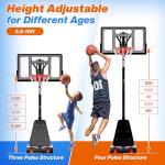 Adjustable 40-Inch Outdoor Basketball Hoop System
