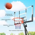 Soozier Portable Adjustable Basketball Hoop 8-10ft