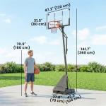 Soozier Portable Adjustable Basketball Hoop 8-10ft