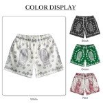 Men's Red Graphic Athletic Shorts for Sports