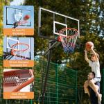 PIZZELLO Adjustable Outdoor Basketball Hoop 44 Inch