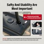 Portable Outdoor Basketball Hoop with Adjustable Height