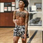 BOOMLEMON Men's Graphic Mesh Basketball Workout Shorts