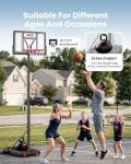Adjustable Portable Basketball Hoop for All Ages