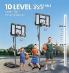 10ft Adjustable Portable Basketball Hoop System