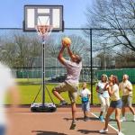 Adjustable Portable Basketball Hoop with 44 Inch Backboard