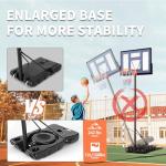 Adjustable Portable Basketball Hoop with 44 Inch Backboard