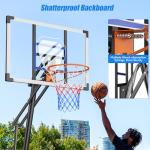 Adjustable Outdoor Basketball Hoop with 44" Backboard