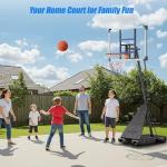 Adjustable Outdoor Basketball Hoop with 44" Backboard
