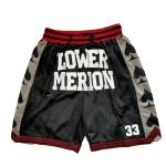 Men's Retro Basketball Shorts with Pockets - Black