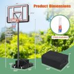 Giantex Adjustable Portable Basketball Hoop - 7.4-10 FT
