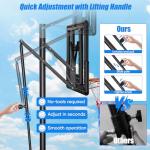 Adjustable 44" Portable Basketball Hoop for Kids