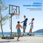 Adjustable 44" Portable Basketball Hoop for Kids