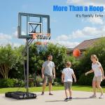 Adjustable 44" Portable Basketball Hoop for Kids