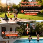48" Adjustable Portable Basketball Hoop with Wheels