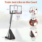 48" Adjustable Portable Basketball Hoop with Wheels