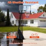 48" Adjustable Portable Basketball Hoop with Wheels