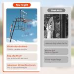 48" Adjustable Portable Basketball Hoop with Wheels