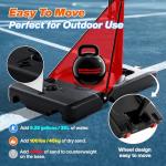 Portable 40-Inch Adjustable Basketball Hoop with Wheels