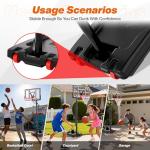 Portable 40-Inch Adjustable Basketball Hoop with Wheels