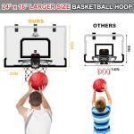 HYES 24" Over The Door Indoor Basketball Hoop