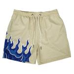 Men's Basketball Shorts with Flame Graphic Print