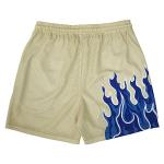 Men's Basketball Shorts with Flame Graphic Print